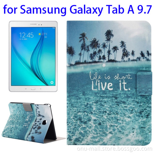 China Manufacturer Flip Leather Cover for Samsung Galaxy Tab A 9.7 Tablet Case